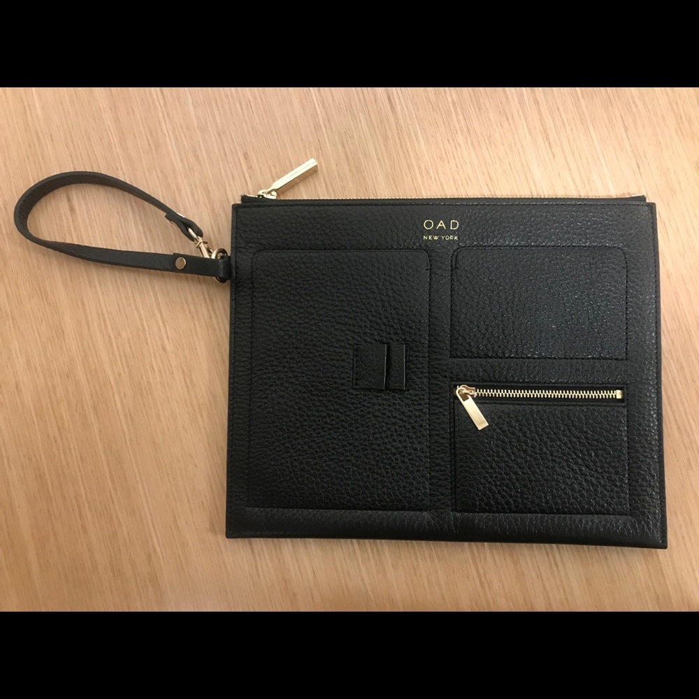 OAD New York Kit Clutch /Black pebble leather NWOT